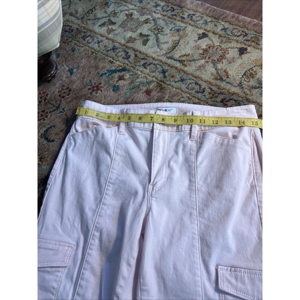 White House Black Market Blush Pink Mid Rise Skinny Cargo Pant Stretch Utility 6 - Picture 8 of 13